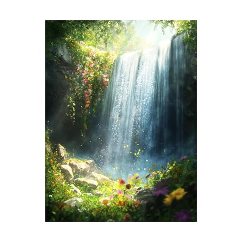 Malen Nach Zahlen Erwachsene Stürze DIY Set Erwachsene mit Leinwand zum Bemalen Blume 135x100CM 36 Farben Acrylfarben Set und Pinsel, Malen Nach Zahlen Kinder für Zimmer Deko Geschenke 2YH-14866 von Generic