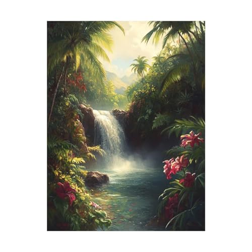 Malen Nach Zahlen Erwachsene Stürze DIY Set Erwachsene mit Leinwand zum Bemalen Landschaft 100x135 cm 36 Farben Acrylfarben Set und Pinsel, Malen Nach Zahlen Kinder für Zimmer Deko Geschenke 2YH-14208 von Generic