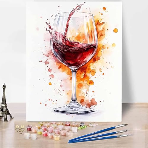 Malen Nach Zahlen Erwachsene Tasse Malen Nach Zahlen Wein, DIY Set Erwachsene Anfänger Mit 3 - Pinseln und Acrylfarbe, Handgemalt Ölgemälde für Frauen, Deko Wohnzimmer 50x65cm Ohne Rahmen -XY60G Malen Nach Zahlen Erwachsene Tasse Malen Nach Zahlen Wein, DIY Set Erwachsene Anfänger Mit 3 - Pinseln und Acrylfarbe, Handgemalt Ölgemälde für Frauen, Deko Wohnzimmer 50x65cm Ohne Rahmen -XY60G von Generic