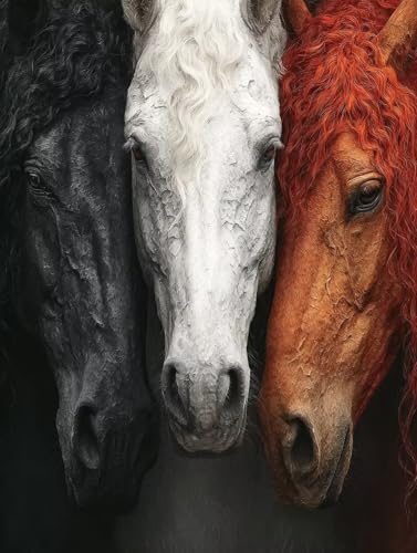 Malen Nach Zahlen Erwachsene Tier, DIY Basteln Erwachsene Leinwand Kit für Wanddeko, Horse Malen Nach Zahlen Mit Pinseln und Acrylfarbe, DIY Paint by Numbers, Geschenke für Frauen, 100x135cm M-6245 Malen Nach Zahlen Erwachsene Tier, DIY Basteln Erwachsene Leinwand Kit für Wanddeko, Horse Malen Nach Zahlen Mit Pinseln und Acrylfarbe, DIY Paint by Numbers, Geschenke für Frauen, 100x135cm M-6245 von Generic