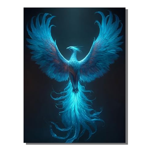 Malen Nach Zahlen Erwachsene Tier, Groß DIY Malen Nach Zahlen Phönix, Anfänger Frauen Bastelset, Pinsel und 36 Acrylfarbe, Paint by Numbers Basteln für Wand Dekor Geschenk 100x135cm ZBSWK73 von Generic