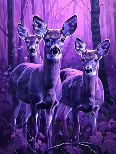 Malen Nach Zahlen Erwachsene Tier, Malen Nach Zahlen Baum, DIY Basteln Erwachsene Leinwand Kit Mit Pinseln und Acrylfarbe, DIY Paint by Numbers Kits, für Wanddeko, Geschenke für Frauen, 40x50cm 1-2430 von Generic