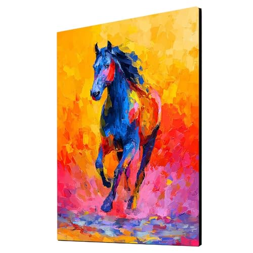 Malen Nach Zahlen Erwachsene Tier DIY Set Erwachsene mit Leinwand zum Bemalen Horse 30x40 cm 36 Farben Acrylfarben Set und Pinsel, Malen Nach Zahlen Kinder für Deko Wohnzimmer Geschenke 2YH-2522 von Generic