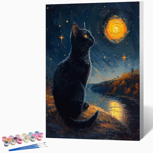 Malen Nach Zahlen Erwachsene Tier Malen Nach Zahlen Katze, Bastelset Erwachsene Mit 3-Pinseln Und Acrylfarbe, DIY Handgemalt öLgemäLde Kit FüR Geschenke, Zimmer Deko 60 x 80 cm Ohne Rahmen -LKF0743C5 Malen Nach Zahlen Erwachsene Tier Malen Nach Zahlen Katze, Bastelset Erwachsene Mit 3-Pinseln Und Acrylfarbe, DIY Handgemalt öLgemäLde Kit FüR Geschenke, Zimmer Deko 60 x 80 cm Ohne Rahmen -LKF0743C5 von Generic