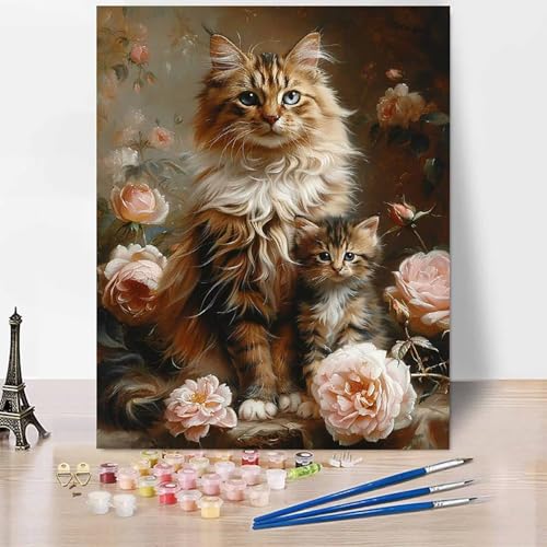 Malen Nach Zahlen Erwachsene Tier Malen Nach Zahlen Katze, DIY Set Erwachsene Anfänger Mit 3 - Pinseln und Acrylfarbe, Handgemalt Ölgemälde für Frauen, Deko Wohnzimmer 100×135cm Ohne Rahmen -XY54M Malen Nach Zahlen Erwachsene Tier Malen Nach Zahlen Katze, DIY Set Erwachsene Anfänger Mit 3 - Pinseln und Acrylfarbe, Handgemalt Ölgemälde für Frauen, Deko Wohnzimmer 100×135cm Ohne Rahmen -XY54M von Generic