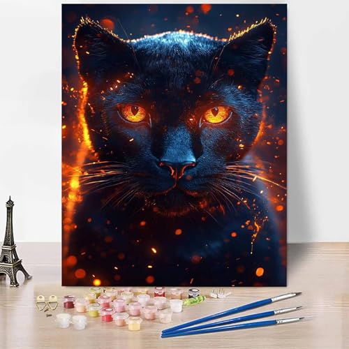 Malen Nach Zahlen Erwachsene Tier Malen Nach Zahlen Katze, DIY Set Erwachsene Anfänger Mit 3 - Pinseln und Acrylfarbe, Handgemalt Ölgemälde für Frauen, Deko Wohnzimmer 100x135cm Ohne Rahmen -XY90K von Generic