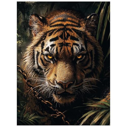 Malen Nach Zahlen Erwachsene Tier Malen Nach Zahlen Kinder, DIY Set Erwachsene mit Pinselset Acrylfarben Set Leinwand zum Bemalen 80 x 60 cm, Tiger Paint by Numbers Deko wohnzimmer Geschenke 8YH-2077 Malen Nach Zahlen Erwachsene Tier Malen Nach Zahlen Kinder, DIY Set Erwachsene mit Pinselset Acrylfarben Set Leinwand zum Bemalen 80 x 60 cm, Tiger Paint by Numbers Deko wohnzimmer Geschenke 8YH-2077 von Generic