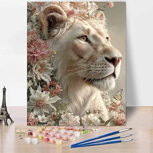 Malen Nach Zahlen Erwachsene Tier Malen Nach Zahlen LöWe, DIY Set Erwachsene Anfänger Mit 3 - Pinseln und Acrylfarbe, Handgemalt Ölgemälde für Frauen, Deko Wohnzimmer 30×40cm Ohne Rahmen -XY397 Malen Nach Zahlen Erwachsene Tier Malen Nach Zahlen LöWe, DIY Set Erwachsene Anfänger Mit 3 - Pinseln und Acrylfarbe, Handgemalt Ölgemälde für Frauen, Deko Wohnzimmer 30×40cm Ohne Rahmen -XY397 von Generic