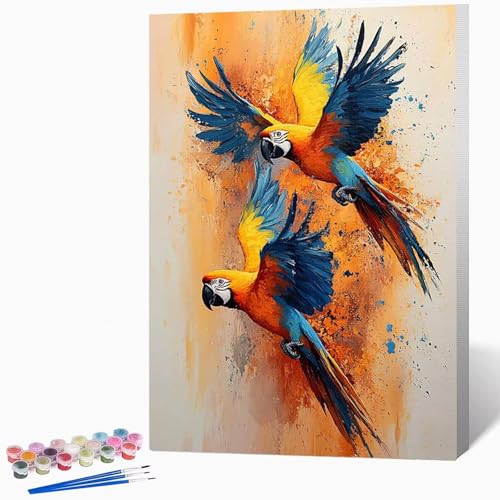 Malen Nach Zahlen Erwachsene Tier Malen Nach Zahlen Papagei, Bastelset Erwachsene Mit 3-Pinseln Und Acrylfarbe, DIY Handgemalt öLgemäLde Kit FüR Geschenke, Zimmer Deko 40x50cm Ohne Rahmen -LKF0740G0 Malen Nach Zahlen Erwachsene Tier Malen Nach Zahlen Papagei, Bastelset Erwachsene Mit 3-Pinseln Und Acrylfarbe, DIY Handgemalt öLgemäLde Kit FüR Geschenke, Zimmer Deko 40x50cm Ohne Rahmen -LKF0740G0 von Generic