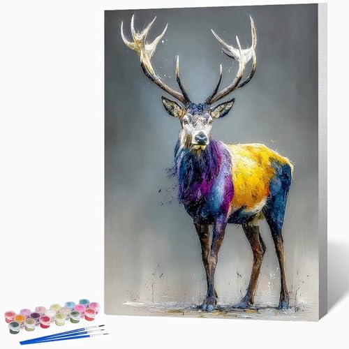 Malen Nach Zahlen Erwachsene Tier Malen Nach Zahlen Reh, Bastelset Erwachsene Mit 3-Pinseln Und Acrylfarbe, DIY Handgemalt öLgemäLde Kit FüR Geschenke, Zimmer Deko 50 x 65 cm Ohne Rahmen -LKF07968C Malen Nach Zahlen Erwachsene Tier Malen Nach Zahlen Reh, Bastelset Erwachsene Mit 3-Pinseln Und Acrylfarbe, DIY Handgemalt öLgemäLde Kit FüR Geschenke, Zimmer Deko 50 x 65 cm Ohne Rahmen -LKF07968C von Generic