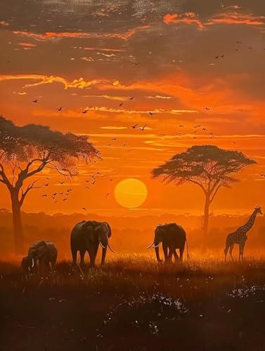 Malen Nach Zahlen Erwachsene Tier Malen Nach Zahlen Sonnenuntergang, Painting by Numbers, DIY Basteln Erwachsene Handgemalt Ölgemälde Set Mit Pinseln und Acrylfarbe für Zimmer Deko 70x95cm 5-8001 Malen Nach Zahlen Erwachsene Tier Malen Nach Zahlen Sonnenuntergang, Painting by Numbers, DIY Basteln Erwachsene Handgemalt Ölgemälde Set Mit Pinseln und Acrylfarbe für Zimmer Deko 70x95cm 5-8001 von Generic