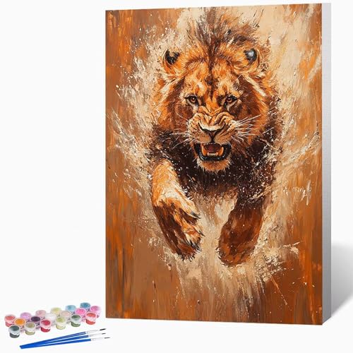 Malen Nach Zahlen Erwachsene Tier Malen Nach Zahlen Tiger, Bastelset Erwachsene Mit 3-Pinseln Und Acrylfarbe, DIY Handgemalt öLgemäLde Kit FüR Geschenke, Zimmer Deko 40×60cm Ohne Rahmen -LKF0768D1 Malen Nach Zahlen Erwachsene Tier Malen Nach Zahlen Tiger, Bastelset Erwachsene Mit 3-Pinseln Und Acrylfarbe, DIY Handgemalt öLgemäLde Kit FüR Geschenke, Zimmer Deko 40×60cm Ohne Rahmen -LKF0768D1 von Generic