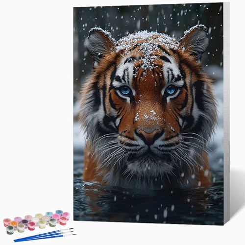 Malen Nach Zahlen Erwachsene Tier Malen Nach Zahlen Tiger, Bastelset Erwachsene Mit 3-Pinseln Und Acrylfarbe, DIY Handgemalt öLgemäLde Kit FüR Geschenke, Zimmer Deko 60×80cm Ohne Rahmen -LKF07797U Malen Nach Zahlen Erwachsene Tier Malen Nach Zahlen Tiger, Bastelset Erwachsene Mit 3-Pinseln Und Acrylfarbe, DIY Handgemalt öLgemäLde Kit FüR Geschenke, Zimmer Deko 60×80cm Ohne Rahmen -LKF07797U von Generic