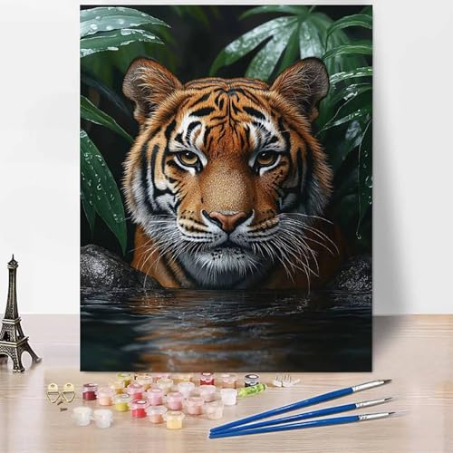 Malen Nach Zahlen Erwachsene Tier Malen Nach Zahlen Tiger, DIY Set Erwachsene Anfänger Mit 3 - Pinseln und Acrylfarbe, Handgemalt Ölgemälde für Frauen, Deko Wohnzimmer 100×135cm Ohne Rahmen -XY450 Malen Nach Zahlen Erwachsene Tier Malen Nach Zahlen Tiger, DIY Set Erwachsene Anfänger Mit 3 - Pinseln und Acrylfarbe, Handgemalt Ölgemälde für Frauen, Deko Wohnzimmer 100×135cm Ohne Rahmen -XY450 von Generic