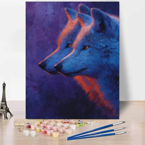Malen Nach Zahlen Erwachsene Tier Malen Nach Zahlen Wolf, DIY Set Erwachsene Anfänger Mit 3 - Pinseln und Acrylfarbe, Handgemalt Ölgemälde für Frauen, Deko Wohnzimmer 50 x 65 cm Ohne Rahmen -XY64 Malen Nach Zahlen Erwachsene Tier Malen Nach Zahlen Wolf, DIY Set Erwachsene Anfänger Mit 3 - Pinseln und Acrylfarbe, Handgemalt Ölgemälde für Frauen, Deko Wohnzimmer 50 x 65 cm Ohne Rahmen -XY64 von Generic