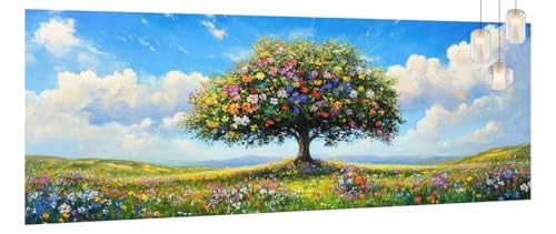 Malen Nach Zahlen Erwachsene Tiere, DIY Malen Nach Zahlen XXL Paint by Numbers für Anfänger, Bastelset Handgemalt Ölgemälde Kreativ Set Mit Pinseln und Acrylfarbe, Home Décor Fisch 50 X 100cm Y834 von Generic