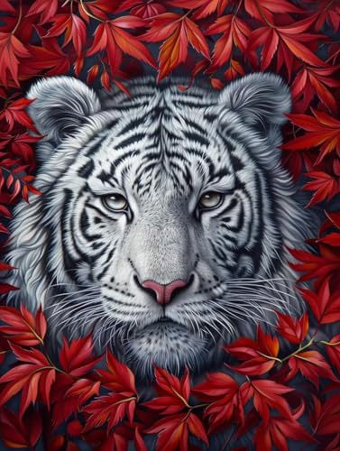 Malen Nach Zahlen Erwachsene Tiger, Malen Nach Zahlen Ahornblatt, Paint by Numbers Bastelset Erwachsene DIY Handgemalt Ölgemälde Leinwand Kits für Wanddeko, Geschenke für Frauen 80x110cm U-1528 Malen Nach Zahlen Erwachsene Tiger, Malen Nach Zahlen Ahornblatt, Paint by Numbers Bastelset Erwachsene DIY Handgemalt Ölgemälde Leinwand Kits für Wanddeko, Geschenke für Frauen 80x110cm U-1528 von Generic