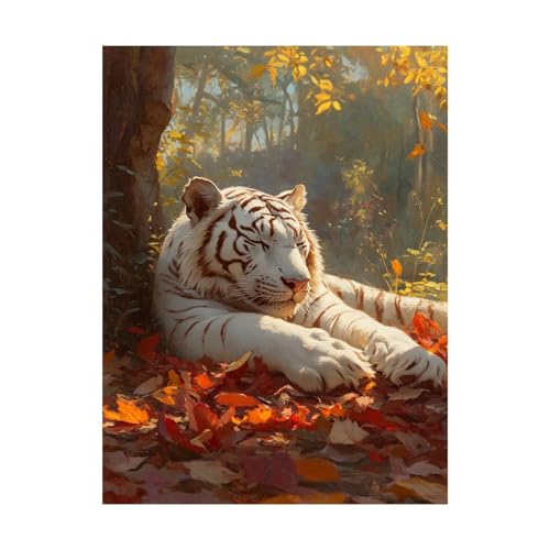 Malen Nach Zahlen Erwachsene Tiger DIY Set Erwachsene mit Leinwand zum Bemalen Tier 100x135cm 36 Farben Acrylfarben Set und Pinsel, Malen Nach Zahlen Kinder für Deko Wohnzimmer Geschenke 2YH-12668 von Generic