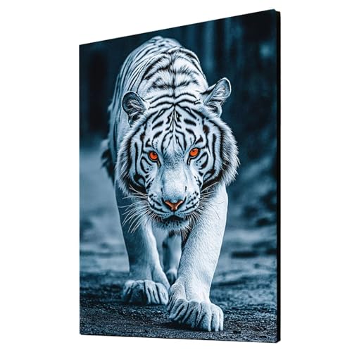 Malen Nach Zahlen Erwachsene Tiger DIY Set Erwachsene mit Leinwand zum Bemalen Tier 135x100cm 36 Farben Acrylfarben Set und Pinsel, Malen Nach Zahlen Kinder für Deko Wohnzimmer Geschenke 2YH-5010 von Generic