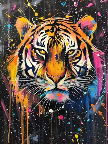 Malen Nach Zahlen Erwachsene Tiger Malen Nach Zahlen Graffiti, Painting by Numbers, DIY Basteln Erwachsene Handgemalt Ölgemälde Set Mit Pinseln und Acrylfarbe für Zimmer Deko Geschenke 60x80cm 7-8711 Malen Nach Zahlen Erwachsene Tiger Malen Nach Zahlen Graffiti, Painting by Numbers, DIY Basteln Erwachsene Handgemalt Ölgemälde Set Mit Pinseln und Acrylfarbe für Zimmer Deko Geschenke 60x80cm 7-8711 von Generic