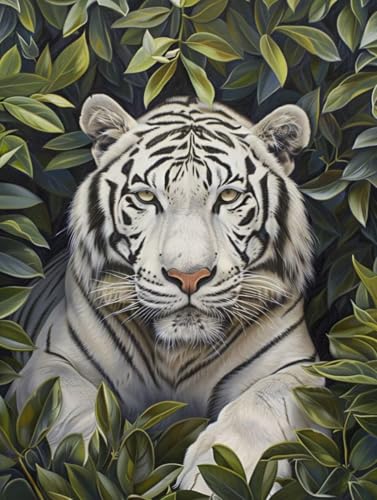 Malen Nach Zahlen Erwachsene Tiger Malen Nach Zahlen Pflanze, Painting by Numbers, DIY Basteln Erwachsene Handgemalt Ölgemälde Set Mit Pinseln und Acrylfarbe für Zimmer Deko Geschenke 60x80cm K-5455 Malen Nach Zahlen Erwachsene Tiger Malen Nach Zahlen Pflanze, Painting by Numbers, DIY Basteln Erwachsene Handgemalt Ölgemälde Set Mit Pinseln und Acrylfarbe für Zimmer Deko Geschenke 60x80cm K-5455 von Generic