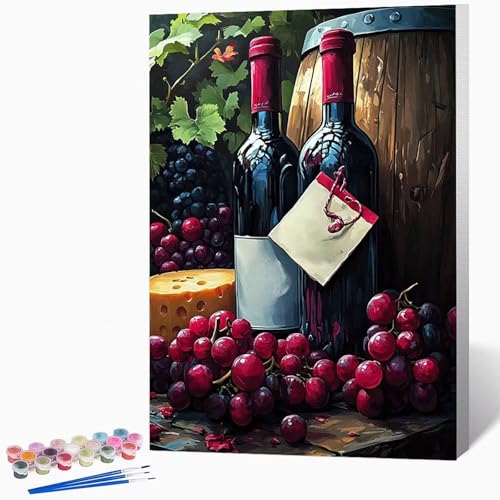 Malen Nach Zahlen Erwachsene Traube Malen Nach Zahlen Wein, Bastelset Erwachsene Mit 3-Pinseln Und Acrylfarbe, DIY Handgemalt öLgemäLde Kit FüR Geschenke, Zimmer Deko 30×40cm Ohne Rahmen -LKF0793O3 Malen Nach Zahlen Erwachsene Traube Malen Nach Zahlen Wein, Bastelset Erwachsene Mit 3-Pinseln Und Acrylfarbe, DIY Handgemalt öLgemäLde Kit FüR Geschenke, Zimmer Deko 30×40cm Ohne Rahmen -LKF0793O3 von Generic