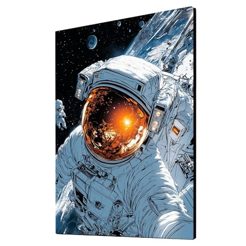 Malen Nach Zahlen Erwachsene Universum DIY Set Erwachsene mit Leinwand zum Bemalen Astronaut 70x95cm 36 Farben Acrylfarben Set und Pinsel, Malen Nach Zahlen Kinder für Wanddeko Wohnzimmer 2YH-2487 Malen Nach Zahlen Erwachsene Universum DIY Set Erwachsene mit Leinwand zum Bemalen Astronaut 70x95cm 36 Farben Acrylfarben Set und Pinsel, Malen Nach Zahlen Kinder für Wanddeko Wohnzimmer 2YH-2487 von Generic