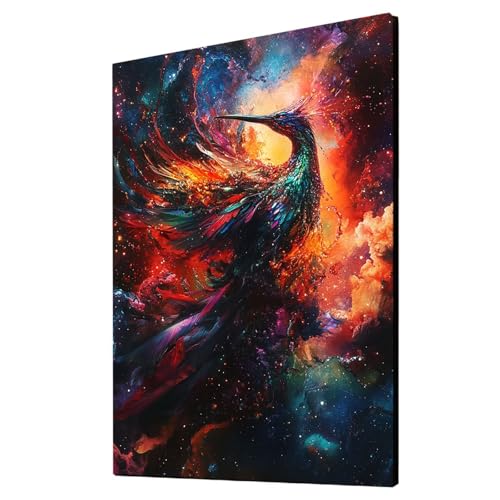 Malen Nach Zahlen Erwachsene Verträumt DIY Set Erwachsene mit Leinwand zum Bemalen Vogel 40 x 30 cm 36 Farben Acrylfarben Set und Pinsel, Malen Nach Zahlen Kinder für Deko Wohnzimmer Geschenke 2YH2562 von Generic