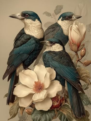 Malen Nach Zahlen Erwachsene Vogel, DIY Basteln Erwachsene Leinwand Kit für Wanddeko, Blume Malen Nach Zahlen Mit Pinseln und Acrylfarbe, DIY Paint by Numbers, Geschenke für Frauen, 30x40cm K-5417 Malen Nach Zahlen Erwachsene Vogel, DIY Basteln Erwachsene Leinwand Kit für Wanddeko, Blume Malen Nach Zahlen Mit Pinseln und Acrylfarbe, DIY Paint by Numbers, Geschenke für Frauen, 30x40cm K-5417 von Generic