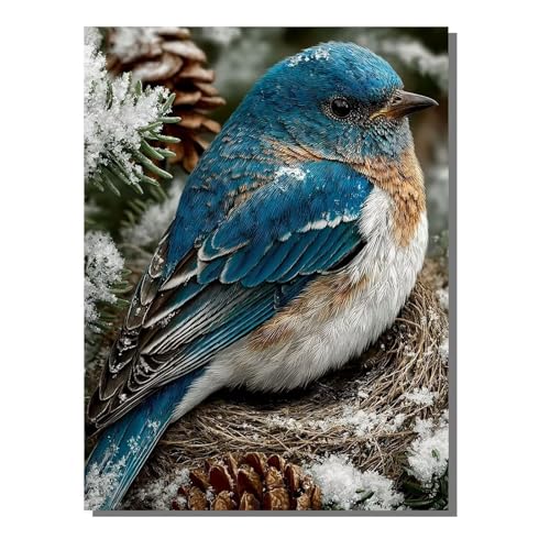 Malen Nach Zahlen Erwachsene Vogel, Groß DIY Malen Nach Zahlen Mit Rahmen Tier, Anfänger Bastelset, Pinsel und 36 Acrylfarbe, Paint by Numbers Basteln für Wand Dekor Geschenk 100x135cm ZBSDK88 von Generic