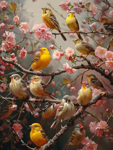 Malen Nach Zahlen Erwachsene Vogel, Malen Nach Zahlen Blume, Paint by Numbers Bastelset Erwachsene DIY Handgemalt Ölgemälde Leinwand Kits für Wanddeko, Geschenke für Frauen Anfänger 100x135cm 5-6325 Malen Nach Zahlen Erwachsene Vogel, Malen Nach Zahlen Blume, Paint by Numbers Bastelset Erwachsene DIY Handgemalt Ölgemälde Leinwand Kits für Wanddeko, Geschenke für Frauen Anfänger 100x135cm 5-6325 von Generic