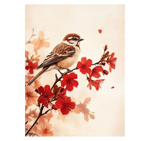 Malen Nach Zahlen Erwachsene Vogel DIY Set Erwachsene mit Leinwand zum Bemalen Landschaft 40x30cm 36 Farben Acrylfarben Set Pinsel, Malen Nach Zahlen Kinder, Zimmer Deko Geschenke für Frauen YH2-2557 Malen Nach Zahlen Erwachsene Vogel DIY Set Erwachsene mit Leinwand zum Bemalen Landschaft 40x30cm 36 Farben Acrylfarben Set Pinsel, Malen Nach Zahlen Kinder, Zimmer Deko Geschenke für Frauen YH2-2557 von Generic
