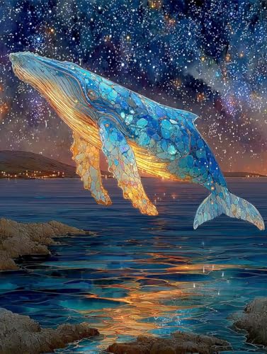 Malen Nach Zahlen Erwachsene Wal, Malen Nach Zahlen Sternenhimmel, DIY Basteln Erwachsene Leinwand Kits, DIY Paint by Numbers Adult Kits Mit Pinseln und Acrylfarbe, für Wanddeko, 60x90cm W-9890 Malen Nach Zahlen Erwachsene Wal, Malen Nach Zahlen Sternenhimmel, DIY Basteln Erwachsene Leinwand Kits, DIY Paint by Numbers Adult Kits Mit Pinseln und Acrylfarbe, für Wanddeko, 60x90cm W-9890 von Generic