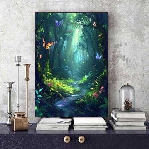 Malen Nach Zahlen Erwachsene Wald Malen Nach Zahlen Schmetterling, DIY Set Erwachsene Paint by Numbers mit 3 Pinsel und Acrylfarben für Zimmer Deko Wohnzimmer, Geschenke 50 x 65 cm -bby25065GJS3 Malen Nach Zahlen Erwachsene Wald Malen Nach Zahlen Schmetterling, DIY Set Erwachsene Paint by Numbers mit 3 Pinsel und Acrylfarben für Zimmer Deko Wohnzimmer, Geschenke 50 x 65 cm -bby25065GJS3 von Generic