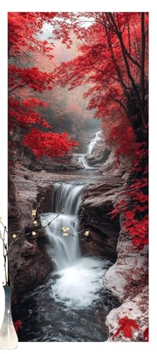 Malen Nach Zahlen Erwachsene Wasserfall, DIY Malen Nach Zahlen XXL Paint by Numbers für Anfänger, Bastelset Handgemalt Ölgemälde Set Mit Pinseln und Acrylfarbe, Home Décor Landschaft 70 X 160cm Y1366 von Generic