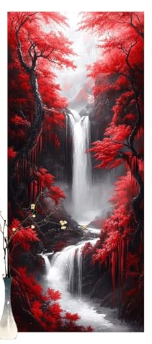 Malen Nach Zahlen Erwachsene Wasserfall, DIY Malen Nach Zahlen XXL Paint by Numbers für Anfänger, Bastelset Handgemalt Ölgemälde Set Mit Pinseln und Acrylfarbe, Home Décor Landschaft 70 X 160cm Y1364 von Generic