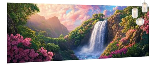 Malen Nach Zahlen Erwachsene Wasserfall, DIY Malen Nach Zahlen XXL Paint by Numbers für Anfänger, Bastelset Handgemalt Ölgemälde Set Mit Pinseln und Acrylfarbe, Home Décor Landschaft 80 X 200cm Y674 Malen Nach Zahlen Erwachsene Wasserfall, DIY Malen Nach Zahlen XXL Paint by Numbers für Anfänger, Bastelset Handgemalt Ölgemälde Set Mit Pinseln und Acrylfarbe, Home Décor Landschaft 80 X 200cm Y674 von Generic