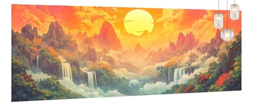 Malen Nach Zahlen Erwachsene Wasserfall, DIY Malen Nach Zahlen XXL Paint by Numbers für Anfänger, Bastelset Handgemalt Ölgemälde Set Mit Pinseln und Acrylfarbe, Home Décor Landschaft 90 X 240cm Y680 Malen Nach Zahlen Erwachsene Wasserfall, DIY Malen Nach Zahlen XXL Paint by Numbers für Anfänger, Bastelset Handgemalt Ölgemälde Set Mit Pinseln und Acrylfarbe, Home Décor Landschaft 90 X 240cm Y680 von Generic