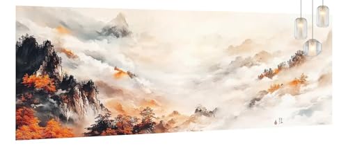 Malen Nach Zahlen Erwachsene Wasserfall, DIY Paint by Numbers für Anfänger, Bastelset Handgemalt Ölgemälde Kreativ Set Mit 3-Pinseln und Acrylfarbe, Geschenk Home Wand Décor Landschaft 30 X 70cm Y671 von Generic