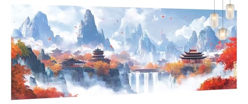 Malen Nach Zahlen Erwachsene Wasserfall, DIY Paint by Numbers für Anfänger, Bastelset Handgemalt Ölgemälde Kreativ Set Mit 3-Pinseln und Acrylfarbe, Geschenk Home Wand Décor Landschaft 80 X 180cm Y677 Malen Nach Zahlen Erwachsene Wasserfall, DIY Paint by Numbers für Anfänger, Bastelset Handgemalt Ölgemälde Kreativ Set Mit 3-Pinseln und Acrylfarbe, Geschenk Home Wand Décor Landschaft 80 X 180cm Y677 von Generic