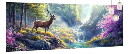 Malen Nach Zahlen Erwachsene Wasserfall,DIY Malen Nach Zahlen XXL Paint by Numbers für Anfänger,Bastelset Handgemalt Ölgemälde Kreativ Set Mit Pinseln und Acrylfarbe,Home Décor Hirsch 80 X 200cm Y682 Malen Nach Zahlen Erwachsene Wasserfall,DIY Malen Nach Zahlen XXL Paint by Numbers für Anfänger,Bastelset Handgemalt Ölgemälde Kreativ Set Mit Pinseln und Acrylfarbe,Home Décor Hirsch 80 X 200cm Y682 von Generic