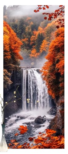 Malen Nach Zahlen Erwachsene Wasserfall,DIY Paint by Numbers für Anfänger,Bastelset Handgemalt Ölgemälde Kreativ Set Mit 3-Pinseln und Acrylfarbe,Geschenk Home Wand Décor Landschaft 70 X 140cm Y1363 von Generic