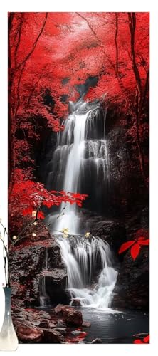 Malen Nach Zahlen Erwachsene Wasserfall,DIY Paint by Numbers für Anfänger,Bastelset Handgemalt Ölgemälde Kreativ Set Mit 3-Pinseln und Acrylfarbe,Geschenk Home Wand Décor Landschaft 80 X 180cm Y1365 von Generic