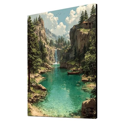 Malen Nach Zahlen Erwachsene Wasserfall DIY Set Erwachsene mit Leinwand zum Bemalen Fluss 135 x 100CM 36 Farben Acrylfarben Set und Pinsel, Malen Nach Zahlen Kinder für Deko Wohnzimmer 2YH-2590 Malen Nach Zahlen Erwachsene Wasserfall DIY Set Erwachsene mit Leinwand zum Bemalen Fluss 135 x 100CM 36 Farben Acrylfarben Set und Pinsel, Malen Nach Zahlen Kinder für Deko Wohnzimmer 2YH-2590 von Generic