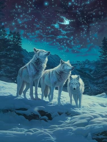 Malen Nach Zahlen Erwachsene Wolf, DIY Basteln Erwachsene Leinwand Kit für Wanddeko, Schneeszene Malen Nach Zahlen Mit Pinseln und Acrylfarbe, DIY Paint by Numbers, Geschenke, 100x135cm N-4810 Malen Nach Zahlen Erwachsene Wolf, DIY Basteln Erwachsene Leinwand Kit für Wanddeko, Schneeszene Malen Nach Zahlen Mit Pinseln und Acrylfarbe, DIY Paint by Numbers, Geschenke, 100x135cm N-4810 von Generic