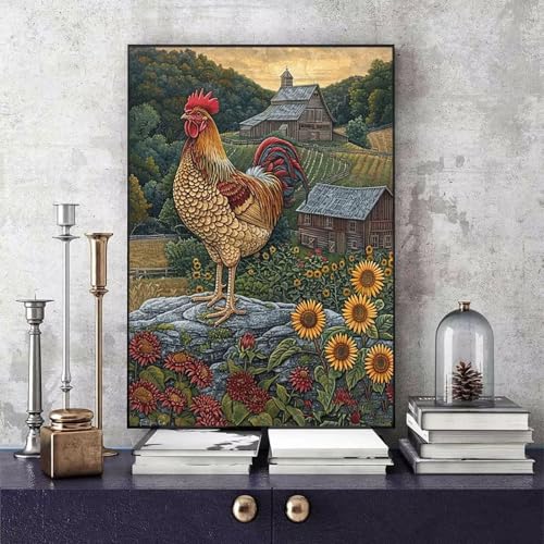 Malen Nach Zahlen Hahn Malen Nach Zahlen Erwachsene Bauernhof DIY Paint by Numbers Bastelset Erwachsene Anfänger mit 3 Pinsel und Acrylfarben & Leinwand für Zimmer Deko, Geschenke 100x135cm -bby2506YX Malen Nach Zahlen Hahn Malen Nach Zahlen Erwachsene Bauernhof DIY Paint by Numbers Bastelset Erwachsene Anfänger mit 3 Pinsel und Acrylfarben & Leinwand für Zimmer Deko, Geschenke 100x135cm -bby2506YX von Generic