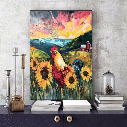 Malen Nach Zahlen Hahn Malen Nach Zahlen Erwachsene Bauernhof DIY Paint by Numbers Bastelset Erwachsene Anfänger mit 3 Pinsel und Acrylfarben & Leinwand für Zimmer Deko, Geschenke 50 x 65cm -bby25065D Malen Nach Zahlen Hahn Malen Nach Zahlen Erwachsene Bauernhof DIY Paint by Numbers Bastelset Erwachsene Anfänger mit 3 Pinsel und Acrylfarben & Leinwand für Zimmer Deko, Geschenke 50 x 65cm -bby25065D von Generic