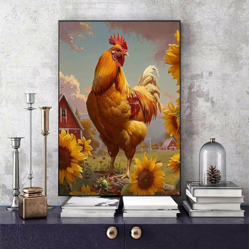 Malen Nach Zahlen Hahn Malen Nach Zahlen Erwachsene Sonnenblume DIY Paint by Numbers Bastelset Erwachsene Anfänger mit 3 Pinsel und Acrylfarben & Leinwand für Zimmer Deko 60 x 80cm -bby2506IRPOT Malen Nach Zahlen Hahn Malen Nach Zahlen Erwachsene Sonnenblume DIY Paint by Numbers Bastelset Erwachsene Anfänger mit 3 Pinsel und Acrylfarben & Leinwand für Zimmer Deko 60 x 80cm -bby2506IRPOT von Generic