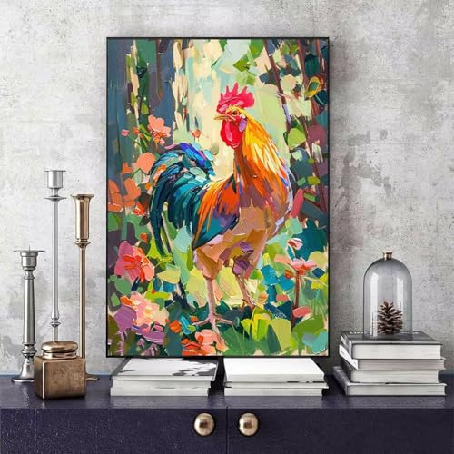 Malen Nach Zahlen Hahn Malen Nach Zahlen Erwachsene Tier DIY Paint by Numbers Bastelset Erwachsene Anfänger mit 3 Pinsel und Acrylfarben & Knitterfreie Leinwand für Zimmer Deko 20x30cm -bby2506A4 Malen Nach Zahlen Hahn Malen Nach Zahlen Erwachsene Tier DIY Paint by Numbers Bastelset Erwachsene Anfänger mit 3 Pinsel und Acrylfarben & Knitterfreie Leinwand für Zimmer Deko 20x30cm -bby2506A4 von Generic