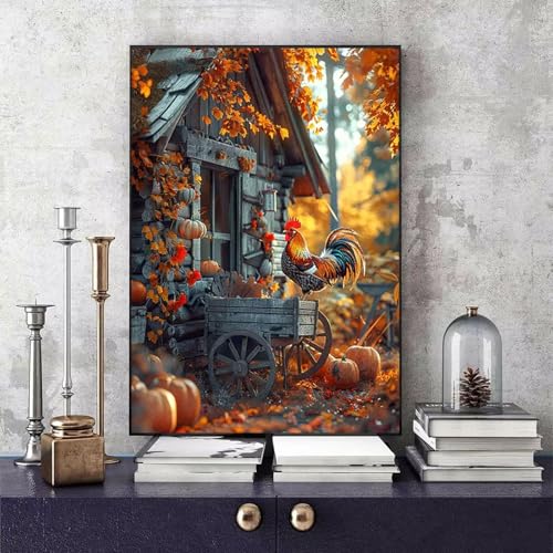 Malen Nach Zahlen Herbst Malen Nach Zahlen Erwachsene Landschaft DIY Paint by Numbers Bastelset Erwachsene Anfänger mit 3 Pinsel und Acrylfarben & Leinwand für Zimmer Deko 40 x 50cm -bby2506O72IM von Generic